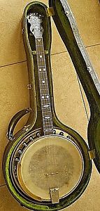 vintage JAZZ AGE SLINGERLAND MAY BELL BANJO RESONATOR ORIGINAL CASE FREE SHIP US