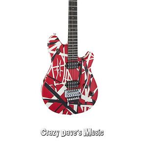EVH Wolfgang Special, Ebony Fingerboard, Red, Black and White Stripes