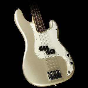 Used 2011 Fender American Standard Precision Bass Electric Bass Guitar Silver