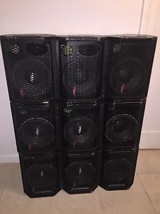 18 APOGEE AE-3Ms2 3M Full Stage Monitor Loudspeaker Cabinet PA Speaker System