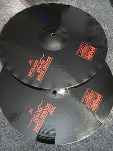 Paiste 2002 Soundedge Hi Hat 14" custom color sound black with red logos