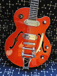 Epiphone Wildkat RARE Limited Edition Gretsch Orange Semi-Hollow Body  w/ Case