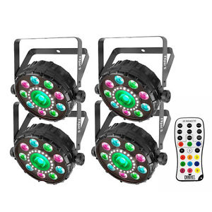 Chauvet FXpar 9 Multi-Effect Fixture 4-Pack with IRC-6 Remote Control New