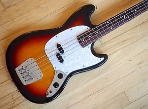 2004 Fender Mustang Bass Shortscale Vintage Reissue Sunburst MB98-70SD Japan CIJ