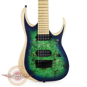 Brand New Ibanez RGDIX7MPB Iron Label 7-String Electric Guitar Surreal BlueBurst
