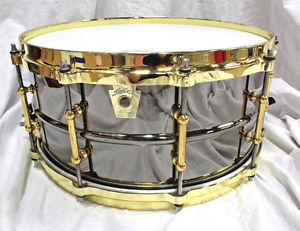 Ludwig LB417 Brass On Brass Black Beauty Vintage Snare Drum 14 x 6.5 F/S