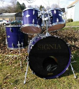 Yamaha Beech Custom Four Piece Drum Set
