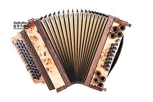 Steirische Harmonika Krainerland "Pappel-Wurzel" G C F B flach gestimmt