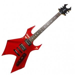 B.C. Rich Warlock Red Acrylic Body Used Electric Guitar W/ Soft Case Deal Japan