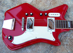 Rare Original Run Eastwood AIRLINE 2P DLX / Deluxe - Jack White Red Custom
