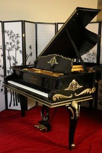 Steinway M Luxury Art Case Gemstones Collection Ornate Rare w Pearls & Rubies