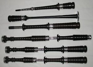 New McCallum African Blackwood AB4 Thistle Engraved Bagpipes Sticks Only