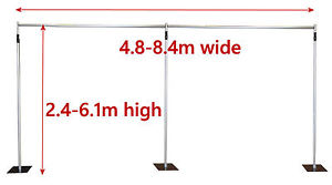 6.1x8.4m Pipe and Drape support system adjustable backdrop photography stand