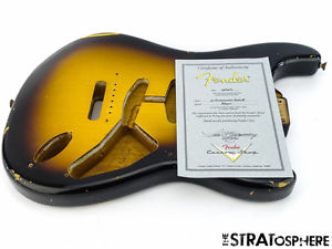 Fender USA Custom Shop 1957 Relic Stratocaster BODY Strat Guitar Parts Sunburst