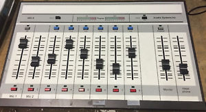 Arrakis ARC-8 analog mono broadcast radio mixer Console w/PSU