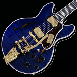 Used Gibson Limited Custom Collection CS-356 Quilt Top Translucent Blue Guitar