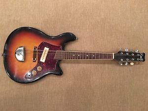 VINTAGE KENT ELECTRIC 8-STRING MANDOLIN 60s SOLID BODY SUNBURST i.e. Mandocaster