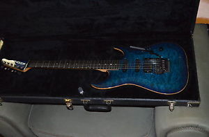 1998 Zion Classic Maple, Amazing Blue Quilt Maple Carved Top