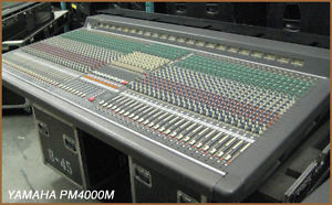 1 each, Yamaha PM4000/48, Yamaha PM4000M/52 with Road Cases and 4 Power Supplies