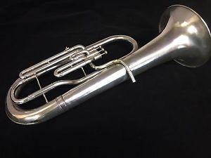 "University" Pan American 96i (Stencil Cavalier) Silver Bb Baritone. Vintage '34