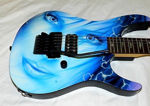 Robin Medley Strat w/womans face graphic New Old stock - Dolphin inlays!