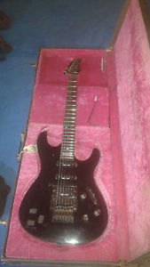 Vintage Ibanez Black Saber Electric Guitar w/ Hard Carrying Case