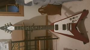 2002 Gibson Flying V RARE Faded Cherry Crescent Moon Inlays
