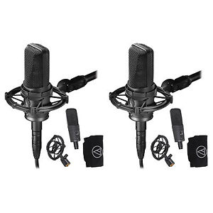 (2) Audio Technica AT4050 Multi-Pattern Condenser Microphones w/Shockmount+Case