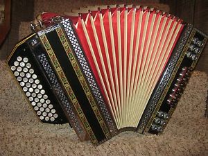 Slovenian Zupan Alpe IV-D 4 Row Diatonic Button Box Accordion G,C,F,Bb Excellent