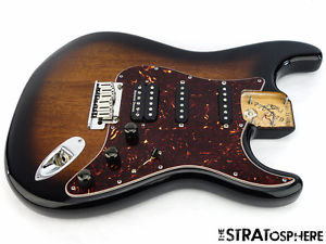 USA Fender DELUXE MAHOGANY HSS Stratocaster Strat LOADED BODY Duncan/DiMarzio