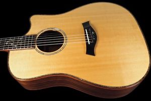 2012 TAYLOR 910CE ACOUSTIC DREADNOUGHT 910-CE w CINDY INLAYS & EXPRESSION ~ MINT