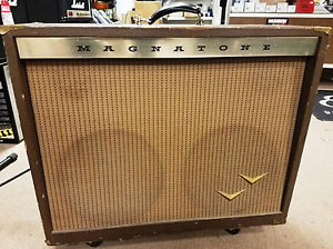 1957 Magnatone Custom 280 Guitar Amplifier, Stereo, Vibrato, 1st Year, Original