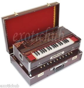 HARMONIUM~11 SCALE CHANGER~TEAK WOOD~3¾ OCTAVES~THREE SET REEDS BASS/MALE/FEMALE