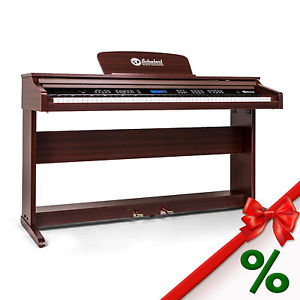 Piano digital Schubert 88 teclas sensibles tacto teclado electrico LCD + soporte