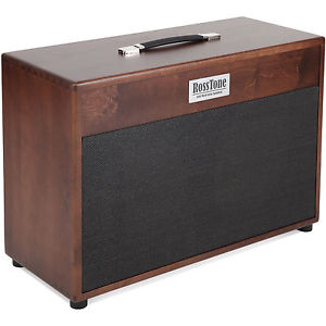 Solid Hardwood 2x12 Guitar Cabinet - 212H BrownWood Black - Vintage30 CELESTION