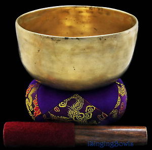 Antique Tibetan Singing Bowl: Thado 7 1/8 ", circa 17th C., F#+6 & B+8. VIDEO