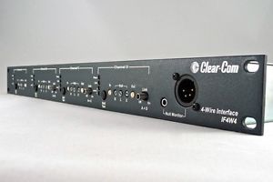 Clear Com IF4W4 4 Channel 3 or 4 Wire Rack Mount Camera Interface With Manual