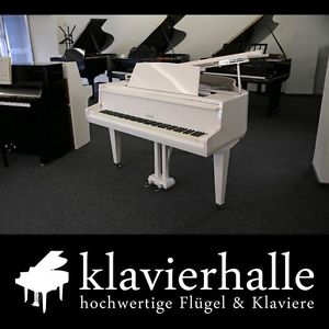 Exklusiver Berdux Design Flügel, 140cm, weiß /silber poliert - neuwertige Optik