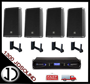 4x EV ZLX15  15" speakers with XLS2502 power amplifier CLUB INSTALL PACKAGE