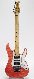 SCHECTER / SD-II-24-AS See-thru Pink Maple w/soft case F/S From JAPAN #U889