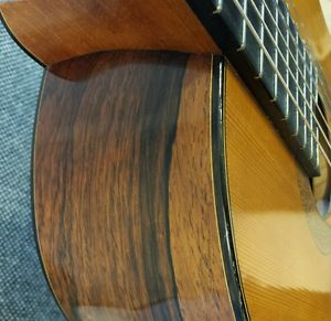 Brasilian Rosewood concert classical guitar by UK luthier A.A. Jones. Gold label