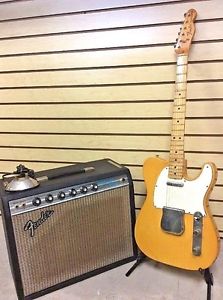 VINTAGE 1974 FENDER TELECASTER F SERIES GUITAR  w VINTAGE FENDER TUBE REVERB AMP