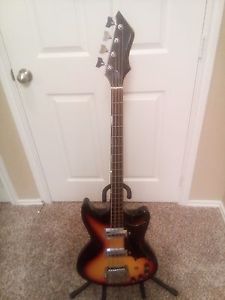 1960s Vintage Hollow Body Bass Guitar Kay  Harmony Valco    Made in the USA