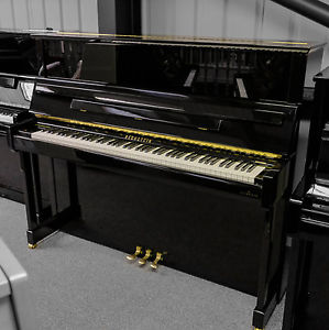 Used Bechstein B124 upright piano in polished black C2011