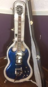 2013 Gibson SG Deluxe Guitar 3 Pickups, 24 Fret, Bigsby, Cobalt Blue Limited Run