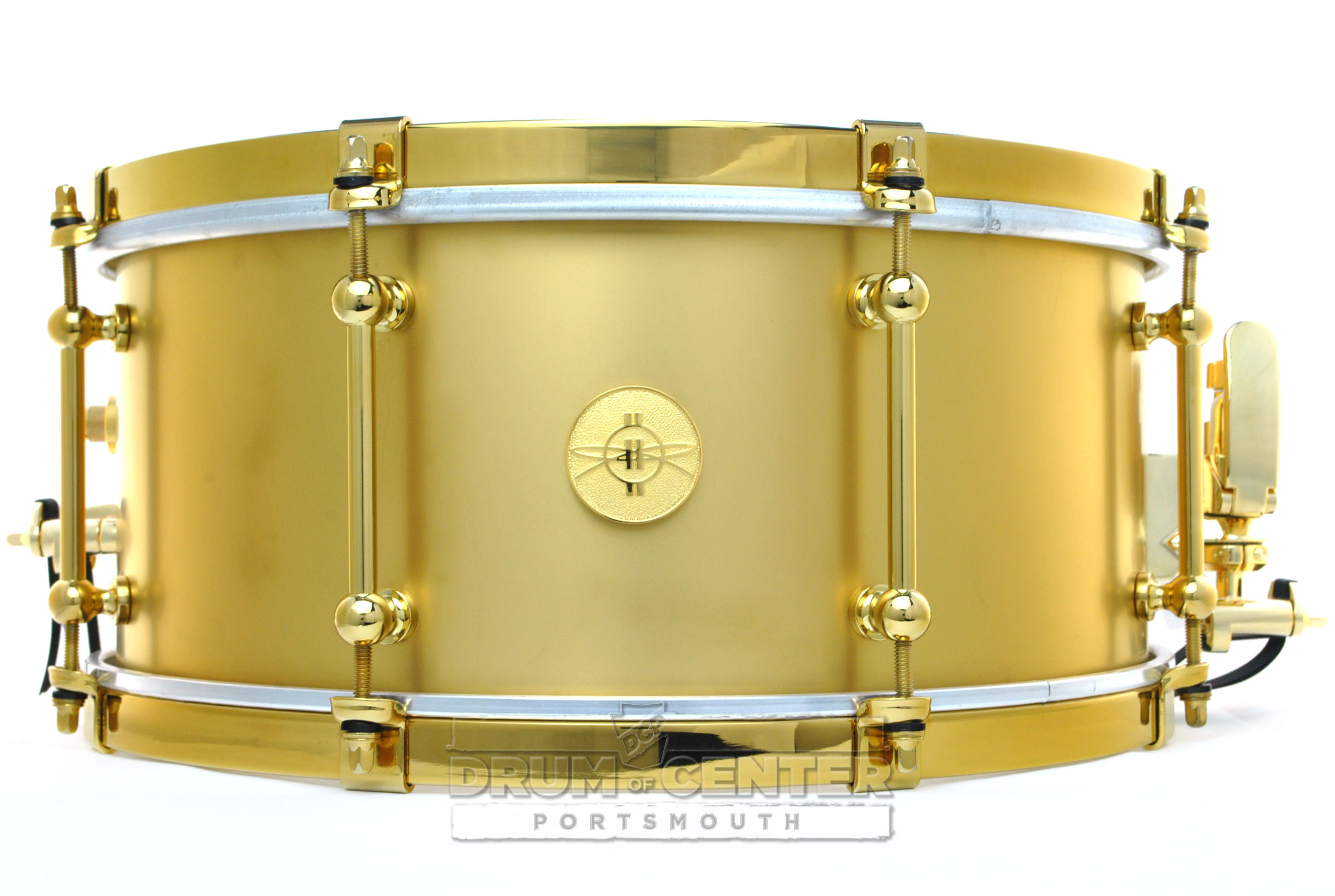 Dunnett Classic Tourbillon Snare Drum 14x6.5 Matte Gold w/ Cold Rolled Hoops - 6