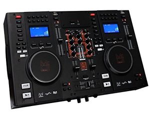 Mr. Dj CDMIX CDMIX1000BT Professional Dual CD Mixer with USB/SD Card and