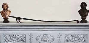 vintage bass bow Snakewood "GB.Lecchi Genova 1952 H Reinshagen" 18ct White Gold