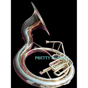 SOUSAPHONE BIG NEW BRASS POLISH SIZE 25" BELL + MOUTHPC + CASE (BEST OFFER EVER)
