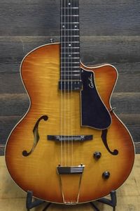 Godin 5th Avenue Jazz Sunburst Flame AAA "SF" Guitar w/ TRIC Case #036585900006